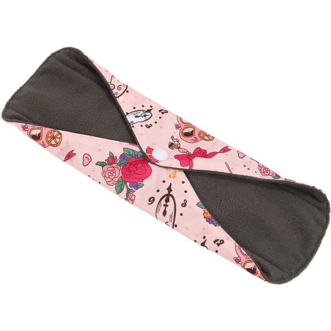 2 Stuks Bamboe Houtskool Doek Maandverband Herbruikbaar Wasbaar Houtskool Bamboe Mama DoekM14 white