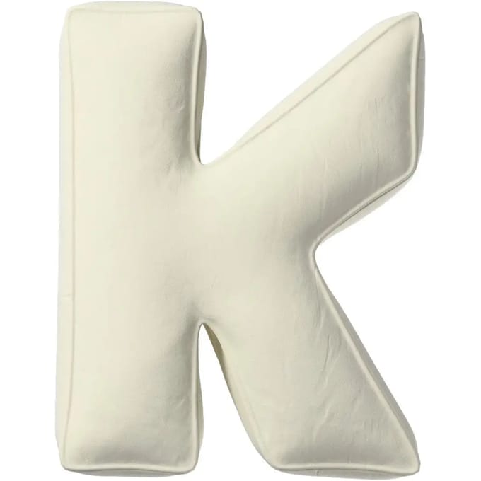 Kussen letter k Yellow Tipi Posh Velvet