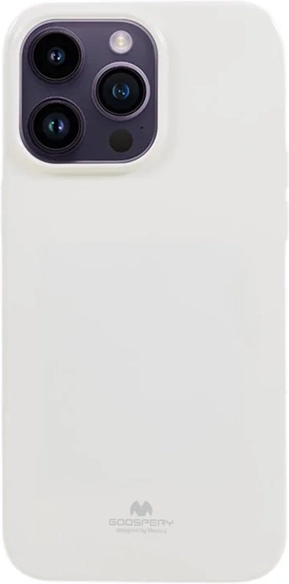 Goospery - iPhone 15 Pro Max - Backcover hoesje - Jelly - Wit