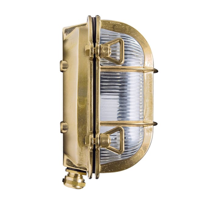Moretti Luce Buitenlamp Tortuga ovaal 17cm messing/helder