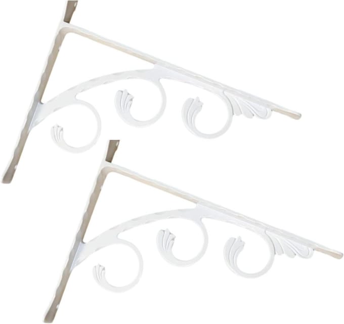 Plankdragers Set - Wandsteunen Houder - Opbergen Decoratie - Aluminium Legering - 200 x 160mm - Wit