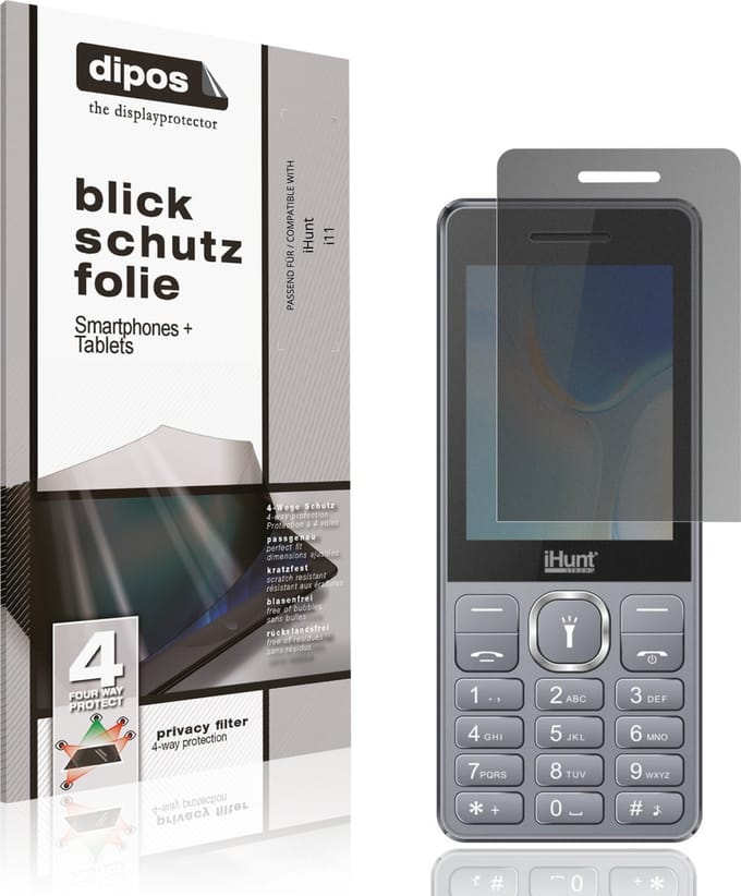 dipos – Matte Privacy Screenprotector geschikt voor iHunt i11 | Anti-Spy Beschermfolie