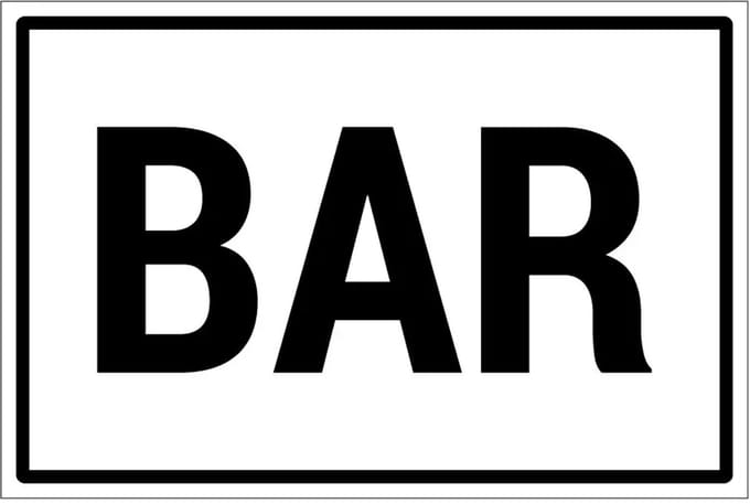 Bar sticker | 30 x 20 cm