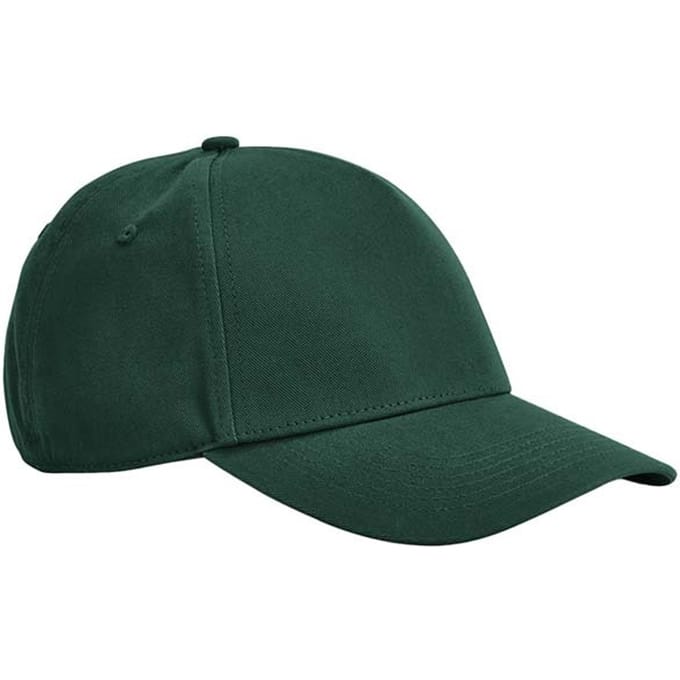 Beechfield EarthAware Klassieke Organic Cotton 5 Panel Baseball Cap (Fles groen)