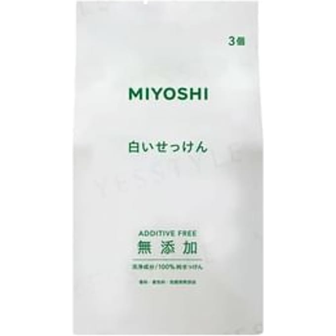 MiYOSHi - Additive-Free White Soap 108g x 3
