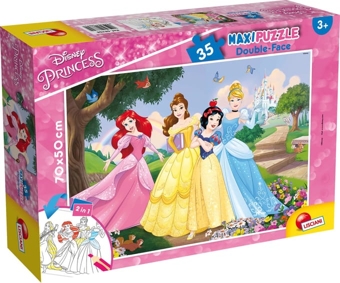 Lisciani - Disney Princess - Double face - Puzzel Maxifloor - 35 stukjes
