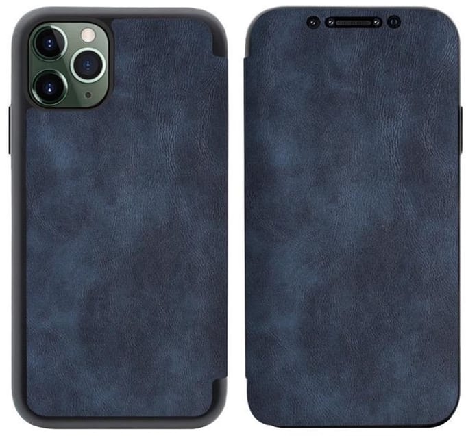 Hoesje geschikt voor iPhone 12 Pro Max - Bookcase - Kunstleer - Siliconen - Blauw