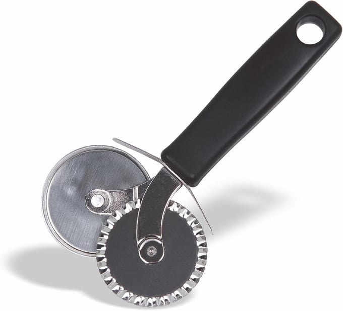 Deegroller Dubbel - Pasta Wiel - Bakken En Koken - Dubbele Snijrand - 55 mm Diameter