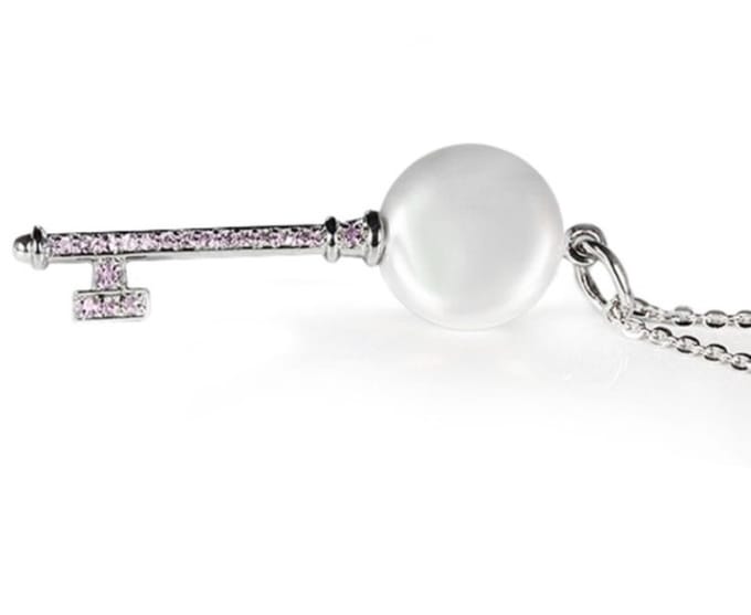 Hetty'S - Collier met sleutel - Zilver - Amethisten - Parel