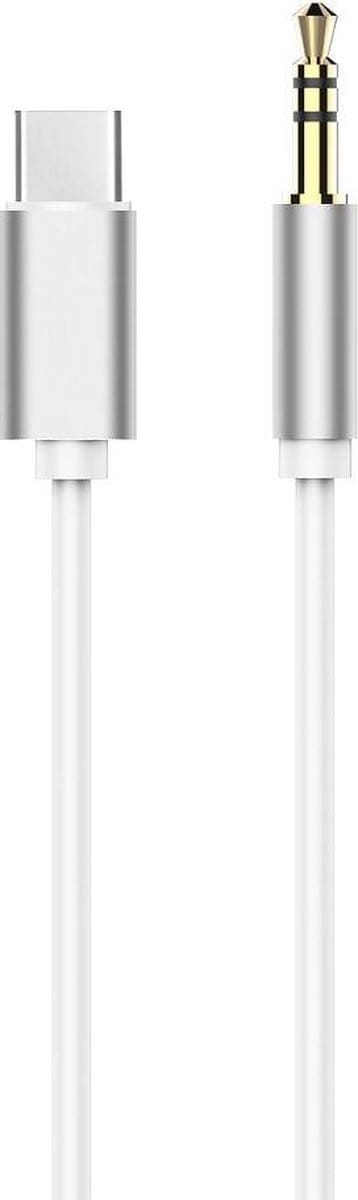 Adapter HF / audio Type C naar  Jack 3,5 mm male - wit