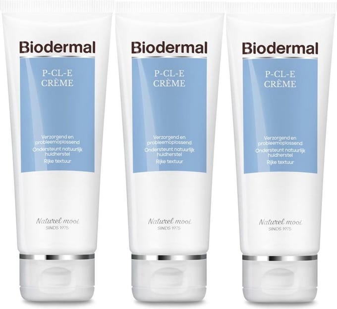 Biodermal P-CL-E Crème Tube - Dagcrème - 3 x 100 ml