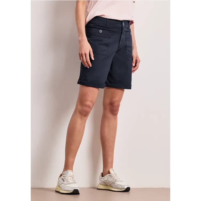 Straight Legs bermuda met omslag
