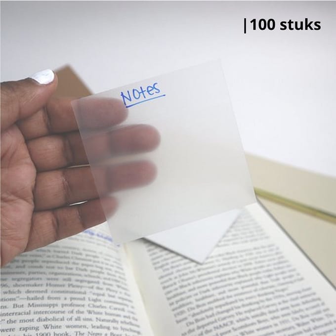 Knaak Transparante Notitie Notes - Vierkant - Waterdicht - Doorschijnend - 76 x 76 mm - 100 stuks