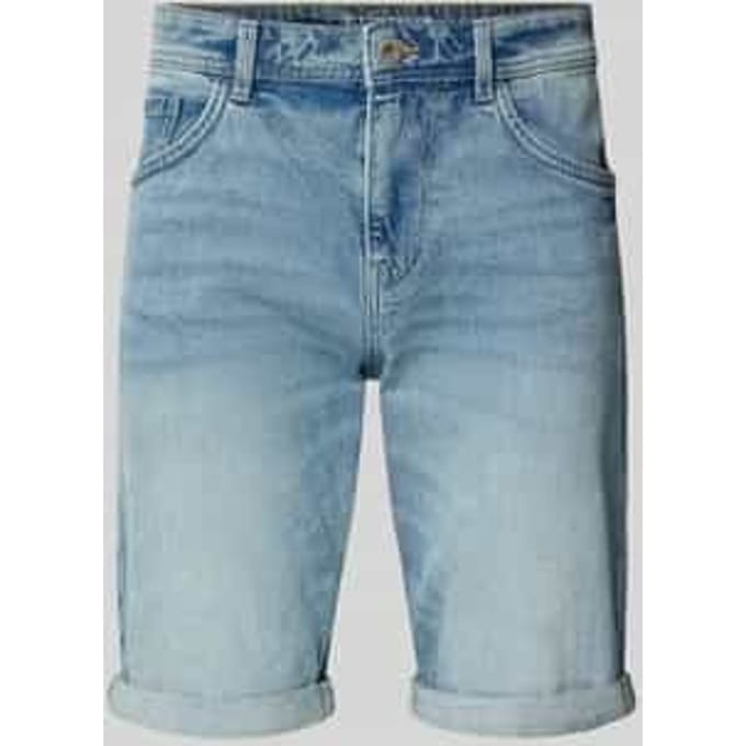 regular fit jeans bermuda van katoenmix