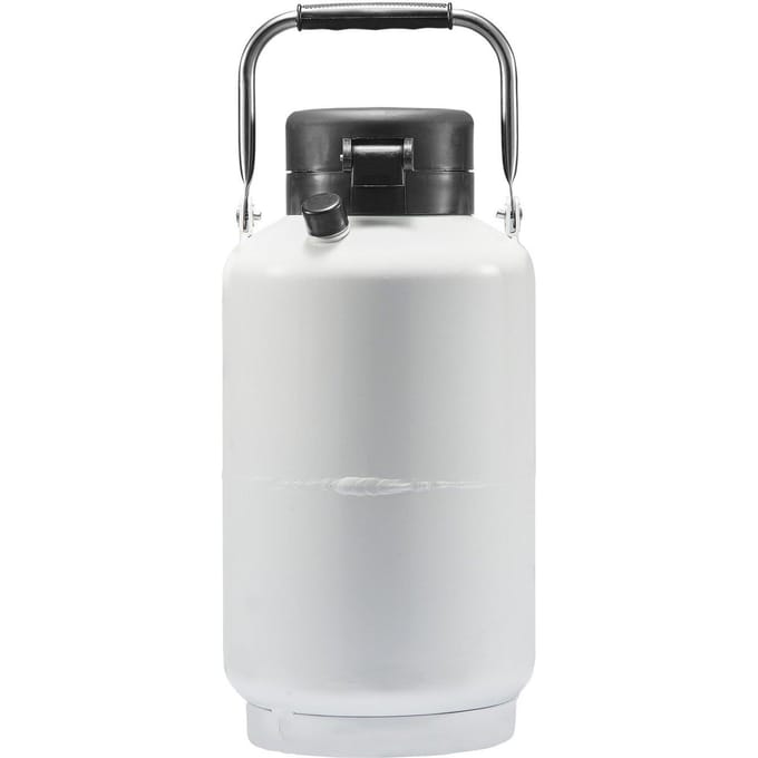 Réservoir d'azote liquide 3 L Alliage d'aluminium Contenant LN2 Dewar 6 Cylindres