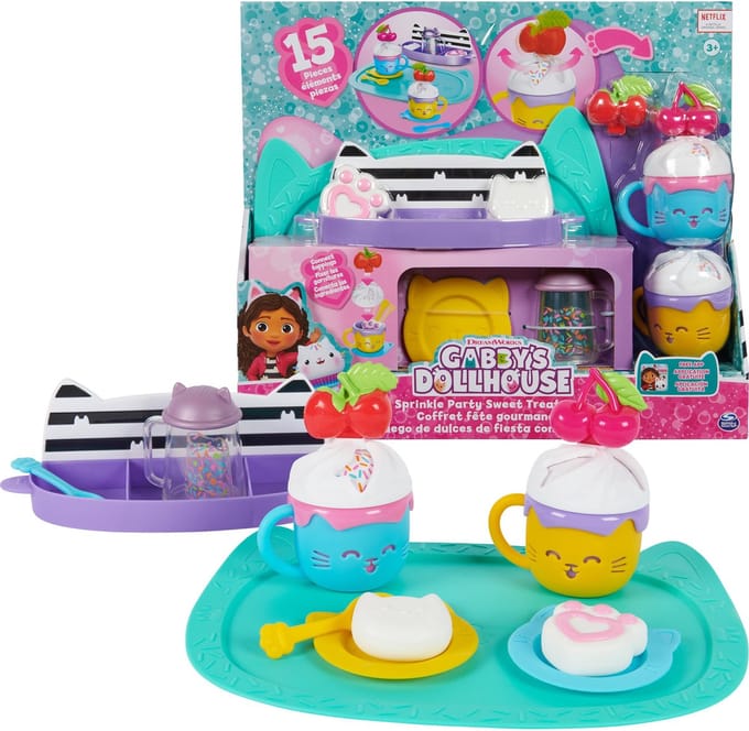 Gabby’s Poppenhuis - Spikkelfeest-serviceset met accessories