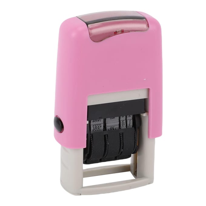 Dateur Numérique Réglable Auto-encreur Tamponnage Clair Ne Bave Pas 25x2.8mm pink