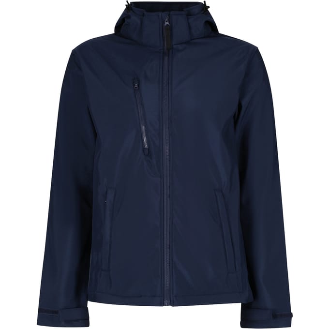 Regatta Heren Venturer 3 Layer Hooded Soft Shell Jacket (Marine)