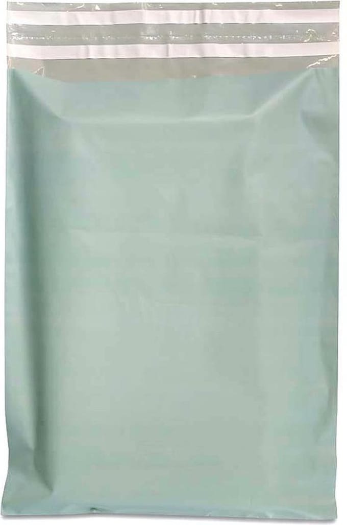 Plastic Verzendzakken Mintgroen - 35 x 45 cm - Retourstrip - 20 stuks