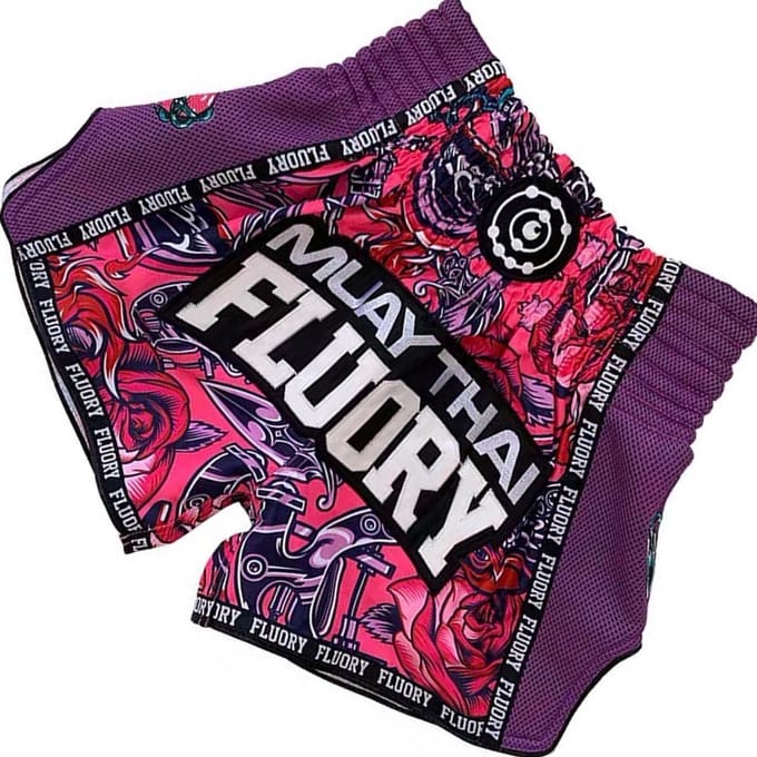 Fluory Muay Thai Kickboxing Shorts Paars MTSF90 - XL
