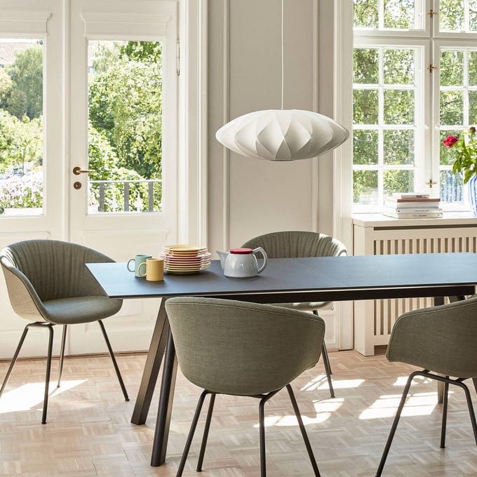 HAY Nelson Schotelvormige Hanglamp met Kruisvormige Bubbels , Klein, Gebroken Wit