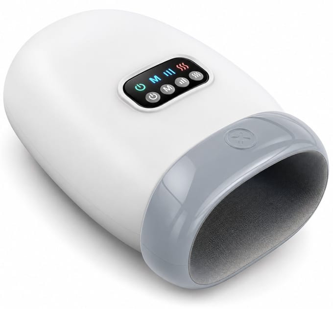 DnA® Handmassageapparaat - Massage Gun - Handmassage Apparaat - Grijs - wit - 30cm x 19cm x 11cm