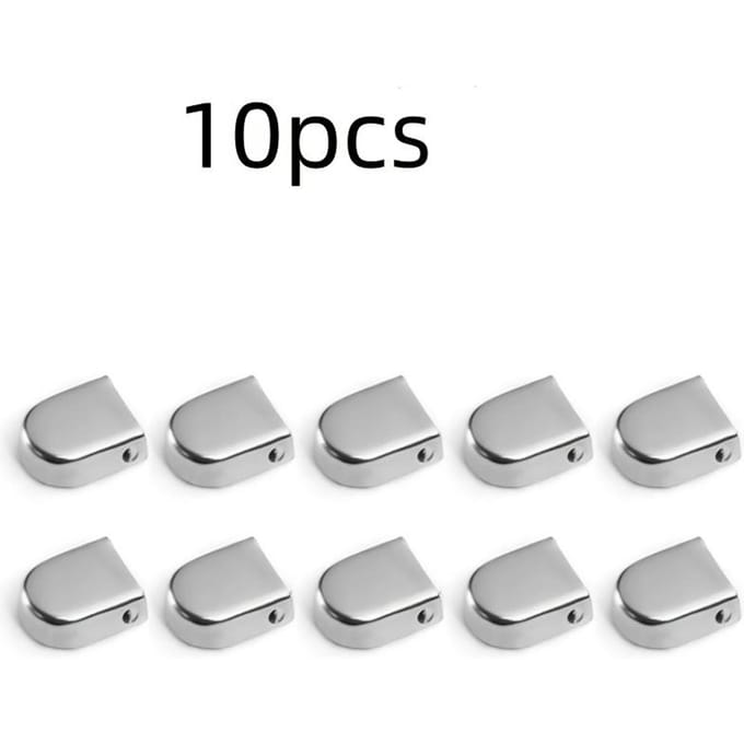 10 pièces Clips Métalliques Sans Lacets - Ajustement Sécurisé Facile en Un Clic, Parfait pour les Baskets Paresseuses white