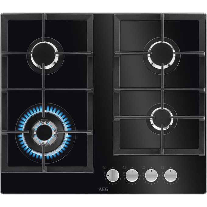 AEG 6000 Gas on Glass - gaskookplaat, 60 cm HKB64420NB