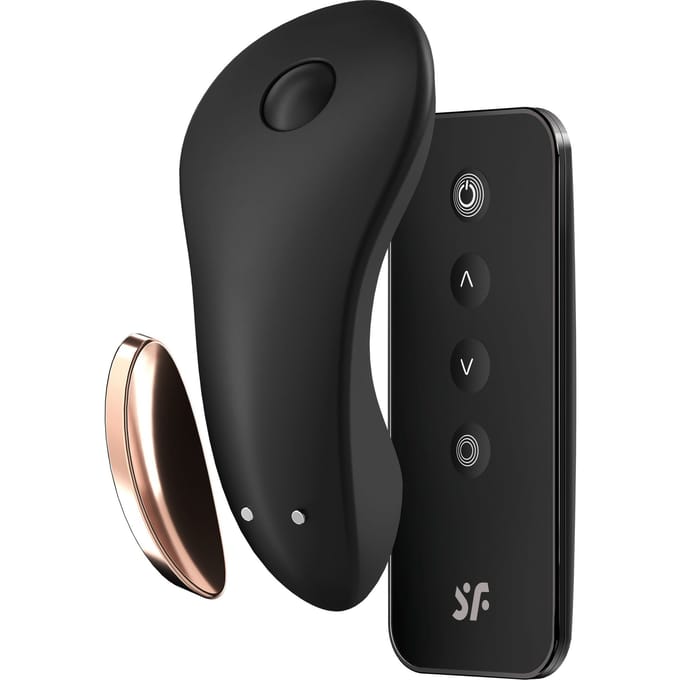 Satisfyer, bluetooth slipvibrator, oplegvibrator, 'Little Secret', 8,5 cm, met app, medische siliconen