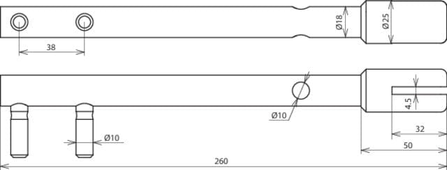 Dehn Rechtzetter Voor Rd 8-10mm Fl-4mm Stbrue - 596000