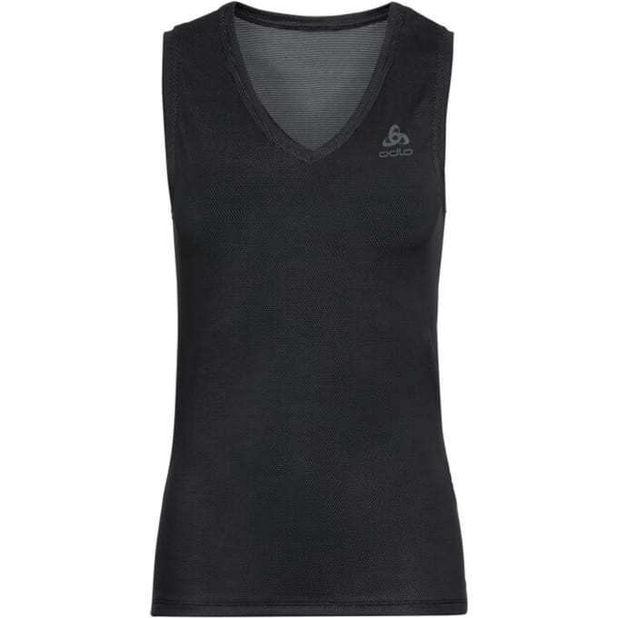 ODLO BL TOP V-neck Singlet ACTIVE F-DRY LIGHT - black - Vrouwen - Maat M