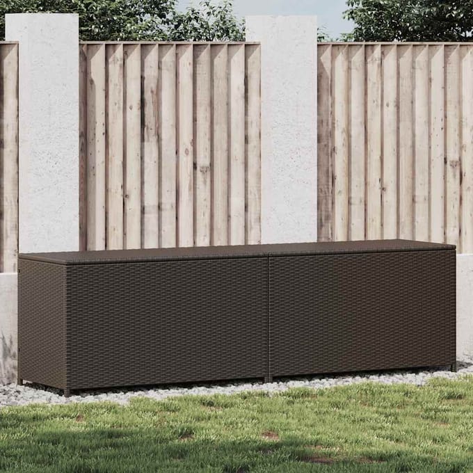 vidaXL - Tuinbox - 200x50x60 - cm - poly - rattan - bruin