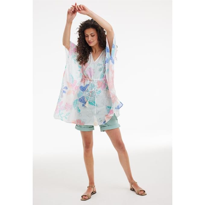 DIDI Kaftan Lagoon Offwhite Bitmap Print Taglia: OS | Abiti Mini Outlet | Donna | Bianco