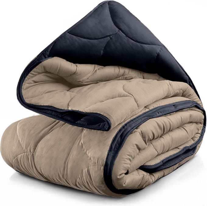 Lazy Dekbed & Dekbedovertrek in 1 - Double Face Black anthracite