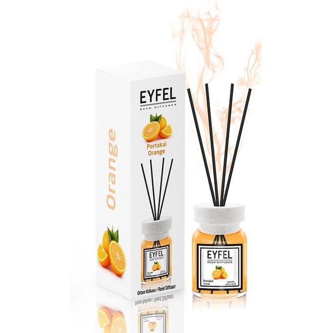 EYFEL - REED DIFFUSER - GEURSTOKJES - HUISPARFUM - ORANGE - 120ML