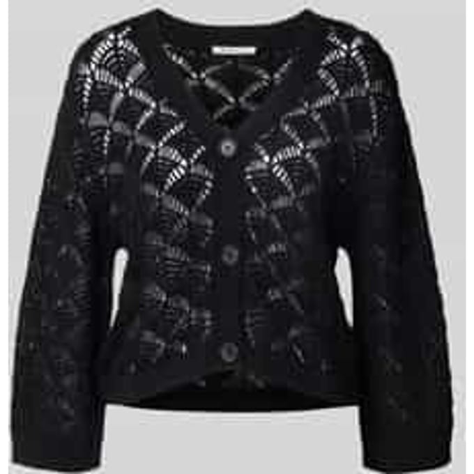 Relaxed fit gebreid jack van katoenmix
