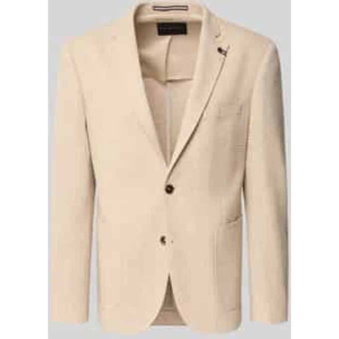 slim fit 2-knoopscolbert met structuurpatroon
