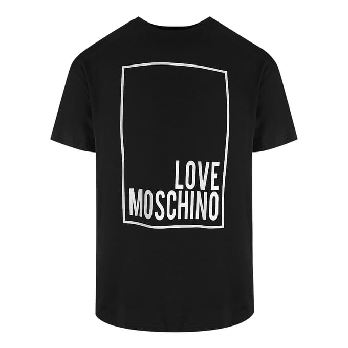 Love Moschino Box Logo Zwart T-shirt
