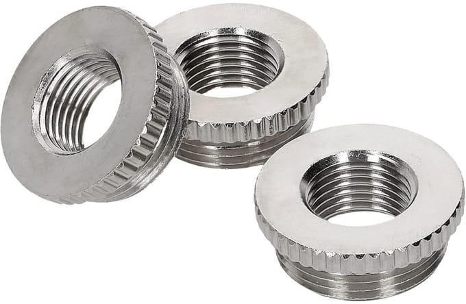 3 stuks Kalitec D6720163 gekartelde verloopstukken M20/M16 messing
