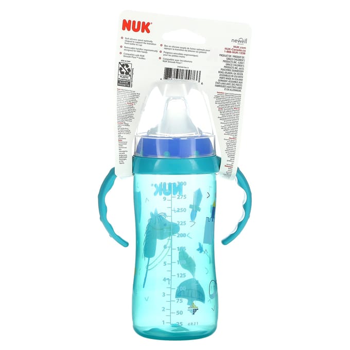 NUK, grote dagelijkse beker, 8 maanden en ouder, blauw, 1 stuks, 300 ml (10 oz) blue