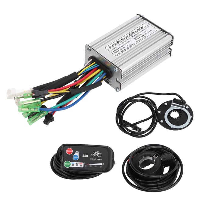 Elektrische Fiets 17A Controller met KTLED880 Display Sensor Gaskit voor 350W Motor white