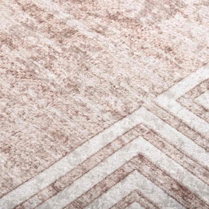 vidaXL - Vloerkleed - wasbaar - 80x300 - cm - beige