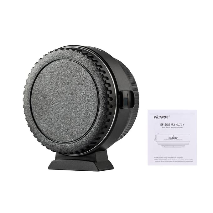 Viltrox EF-EOS M2 autofocus lensvatting adapterring 0,71X brandpuntsafstandsvermenigvuldiger USB-upgrade black