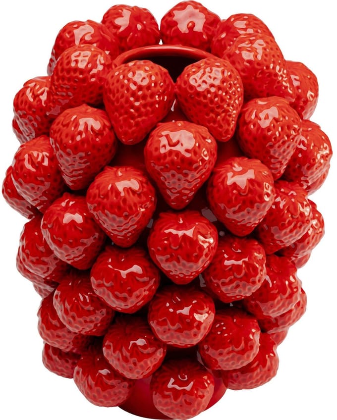 Vaas aardbeien rood 30cm Kare Design