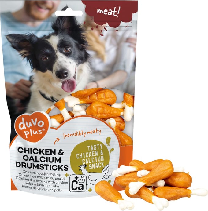Hondensnack - Duvo meat! Kip & calcium drumsticks 180g - ± 13st