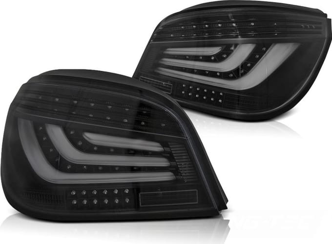 Achterlichten - BMW E60 07/2003-02/2007 - LED strip - zwart