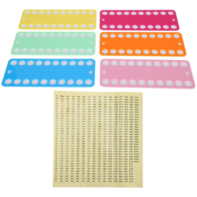 12 Stuks Kruissteek Draad Organizer Kleur Plastic 20 Gaten Floss Klos Opwindplaat blue
