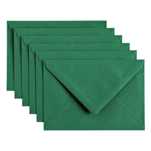 Papicolor Envelop C6 dennengroen 105gr-CV 6 st 302950 - 114x162 mm