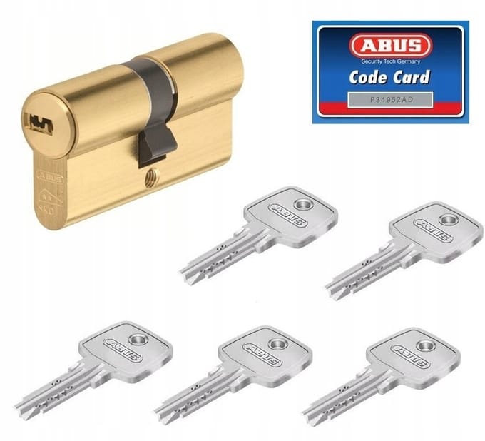 Abus D10 Cilinder 40/40mm Messing - Anti-inbraak, 5 Sleutels