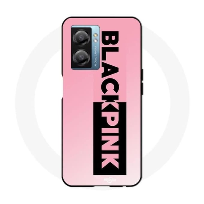 Coque Maniacase pour Narzo 50 5G Blackpink logo rose et noir